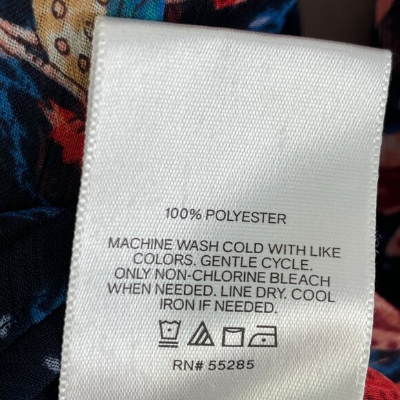 Express Womens Small Sheer Floral Button Up Blouse Long Sleeve Shirt Top - Picture 6 of 12